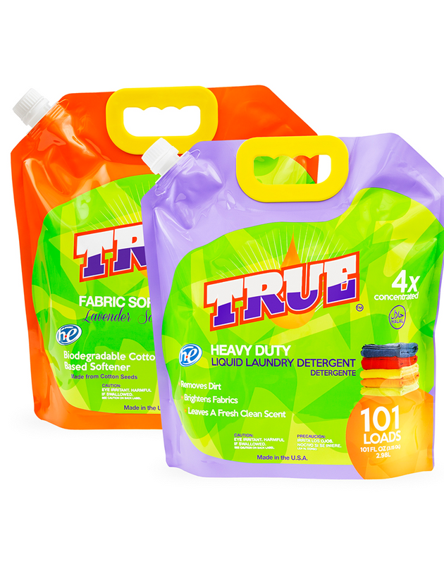 1 True Laundry Detergent +1 Plant Based Fabric Softener • 101 Load Combo