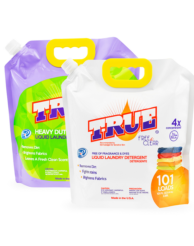 1 Free & Clear Laundry Detergent +1 True Laundry Detergent • 101 Load Combo