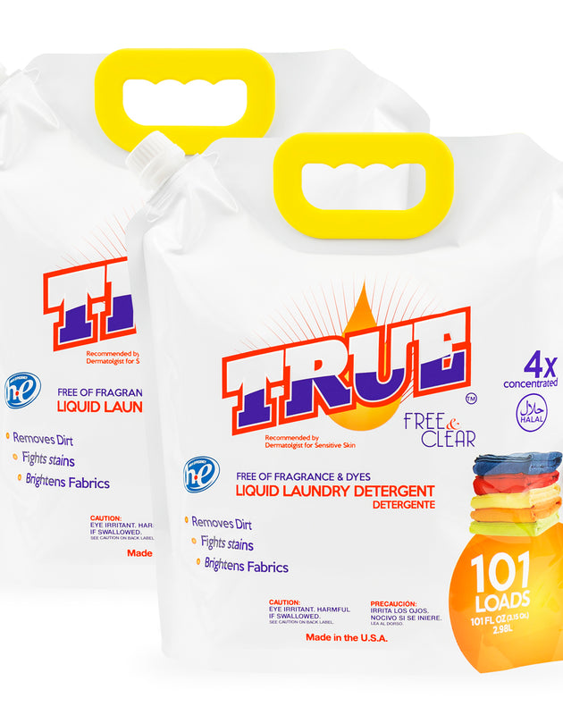 2 • Free & Clear Laundry Detergent for Sensitive Skin • 101 Load Combo